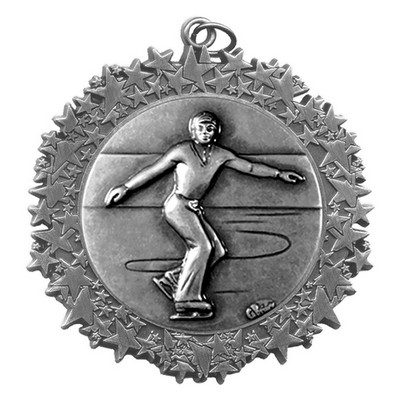 Stock Star Border 2 3/4" Medal- Skating Male