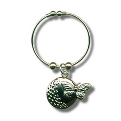 Stock Wine Charm- Golf Ball & Butterfly