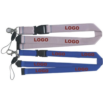 3/4" Polyester custom printed Lanyard with Buckle Release Badge Holder