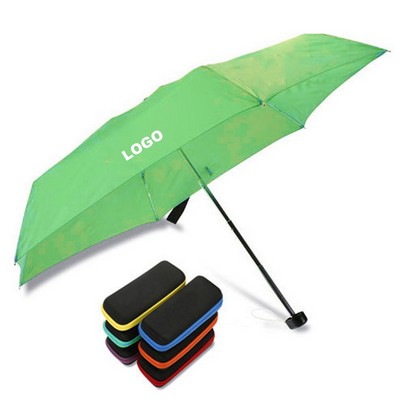 Folding Travel Promotional Umbrellas w/ Case - 37"