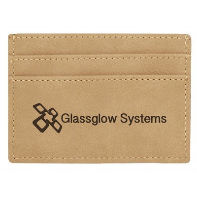 Leatherette Money Clip - Light Brown