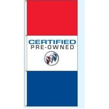 Single Faced Free Flying Drape Flags (Certified Pre-Owned Buick®)