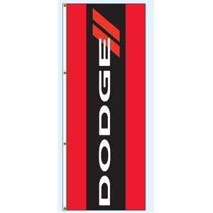 Single Faced Free Flying Drape Flags (Center Panel - Dodge®) (3' x 8')