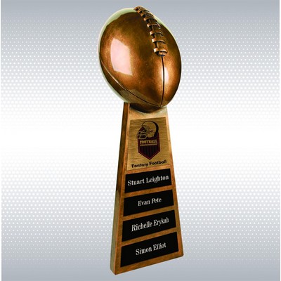 10 1/4" Antique Gold Football Award