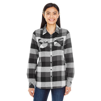 Burnside Ladies' Plaid Boyfriend Flannel Shirt