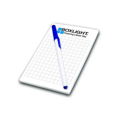 100 Sheet Notepad and Pen Combo - 2 Color (3 3/4"x5 3/4")