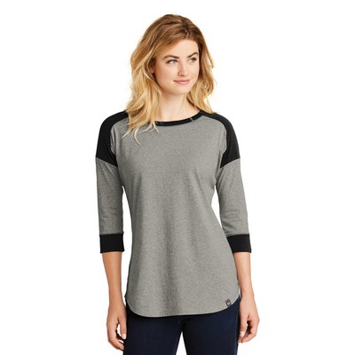 New Era® Ladies' Heritage Blend 3/4-Sleeve Baseball Raglan Tee