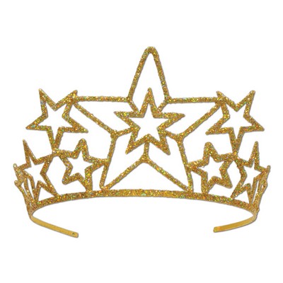 Glittered Metal Star Tiara