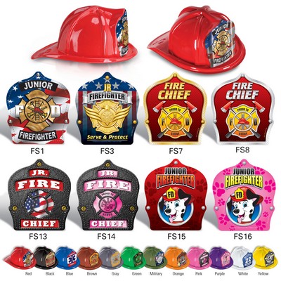 Plastic Fireman's Badge w/ our Stock Decal