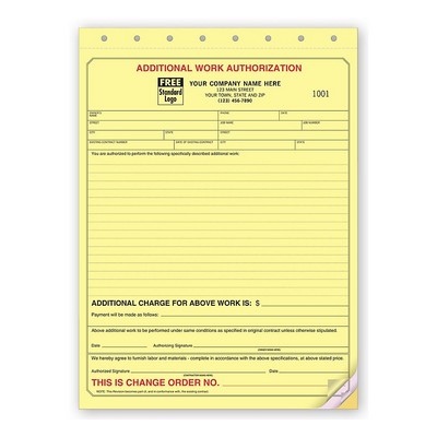 Additional Work Authorization Form