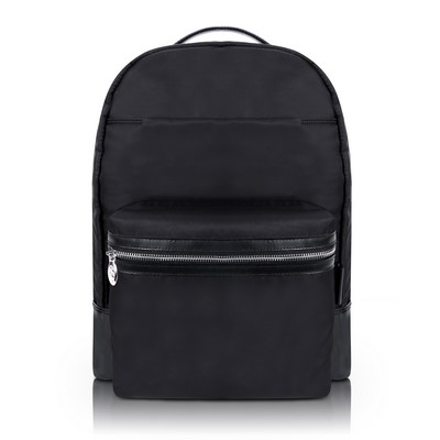 PARKER | 15" Black Nylon Dual-Compartment Laptop Backpack | McKleinUSA