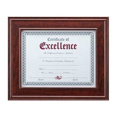 Accolade Certificate Frame - Mahogany 8½"x11"