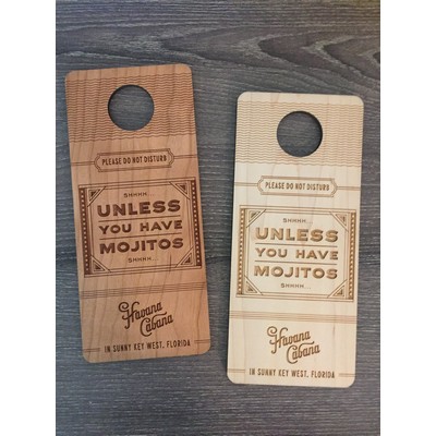 3.5" x 8.5" - Hardwood Door Hanger