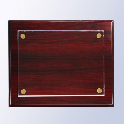 Rosewood Premium Piano Finish Plaque, Large (Wood 13"x10-1/2" - Acrylic 11"x8-1/2")