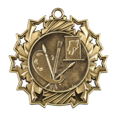 2.25" Ten Star Art Medal