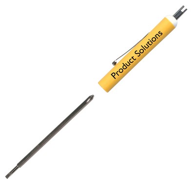 Pocket Screwdriver - Reversible 2.5mm and #0 Phillips Blade w/Valve Stem Top