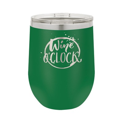 12 Oz. Green Polar Camel Stemless Tumbler