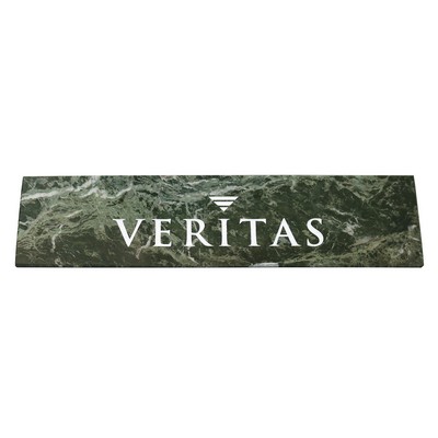 Jade Leaf Green Marble Triangular Name Plate (10"x2½"x2½")