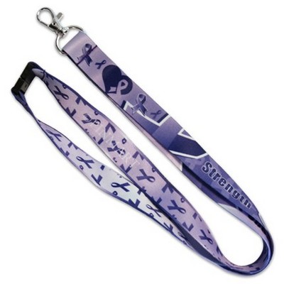 1" Full Color Lanyard w/ Safety Breakaway