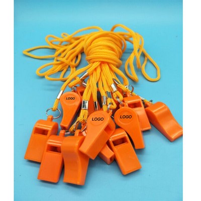 Plastic Whistle With Nylon String