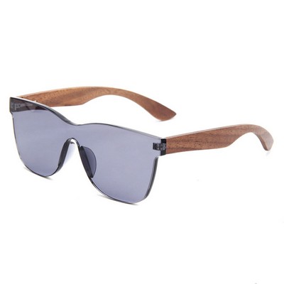 Walnut Wood Sunglasses - Smoke Lenses