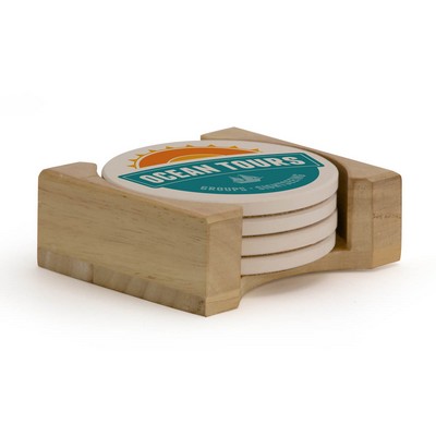 4 Piece Round Coaster Set