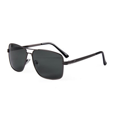 Sunglasses - Dark Green Lenses - Black Frames