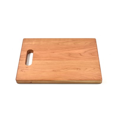 Small Cherry Wood Cutting Board with Handle Cutout