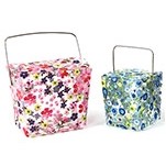 Small PET Clear Floral Print Take Out Box