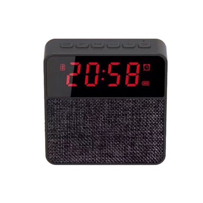 Fabric Cover Mini Portable Alarm Clock Wireless Speaker