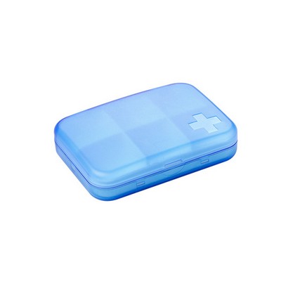 6 Compartments Cross Pill Case Tablet Box