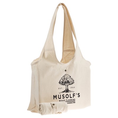 9 Oz. Foldable Cotton Canvas Tote Bag