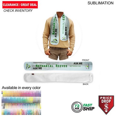 72 Hr Fast Ship - Ultra Soft and Smooth Microfleece Scarf, 6x50, Sublimated Edge to Edge 1 side