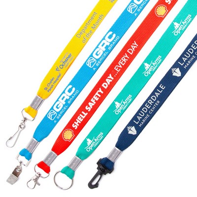 5/8" Flat Polyester Lanyard