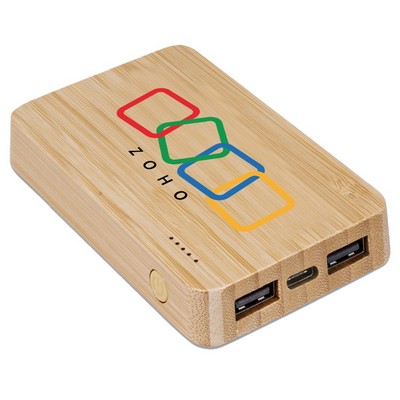 5,000 mAh Bamboo Wireless Charging Power Bank