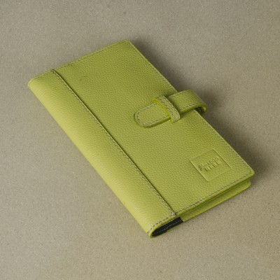 International Standard Slimline Leather Jotter with Tongue & Loop Closure (7.36"x4.25")