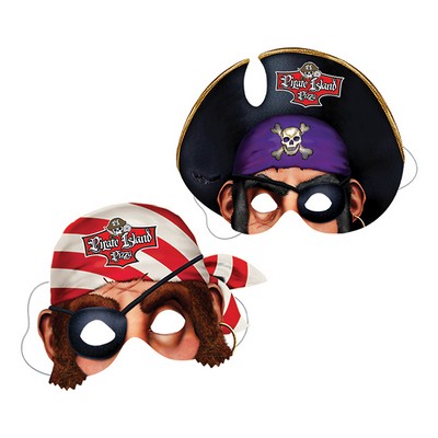 12" Custom Digital Printed Paper-Stock Pirate Masks