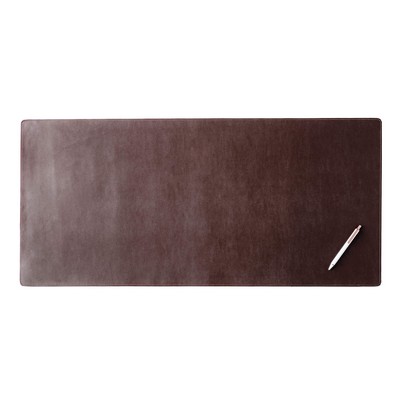 Bonded Leather Dark Brown No Core Rollable Desk Mat/Pad (36" X 17")