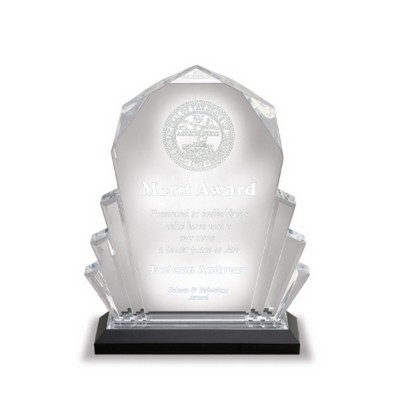 6" x 8" Silver Faceted Impress Acrylic Award