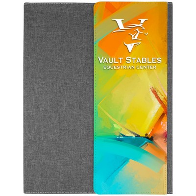 9 1/2" x 12" Subli-Tru Portfolio Fold Over Flap Front Cover with Note Pad