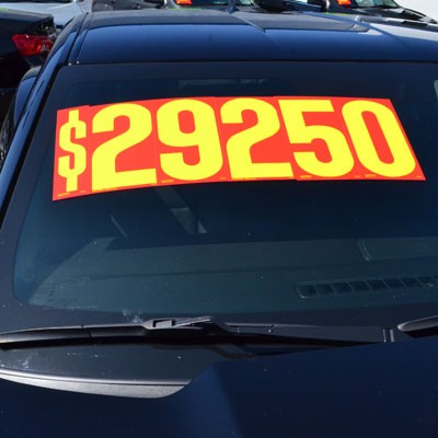 9 ½" Sun Buster Yellow & Red Number Decal (Set of 12)