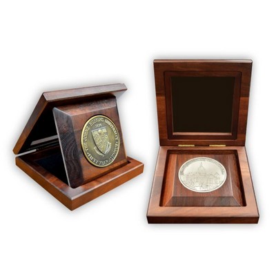 Solid Walnut Coin Box -3" COIN