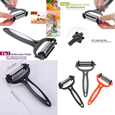 3 in 1 Rotary Vegetable Peeler Multifunctional 360 Degree Rotary