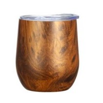 12oz Wood Grain Tumbler with Lid