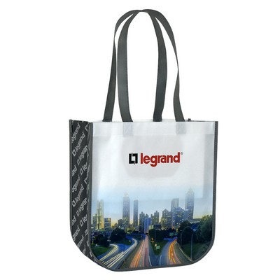 Custom Laminated Non-Woven Round Cornered Promotional Bag 12.5"x13.5"x6"