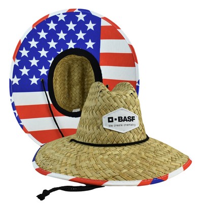 Sol Lifeguard Straw Hat w/Full Color Imprint