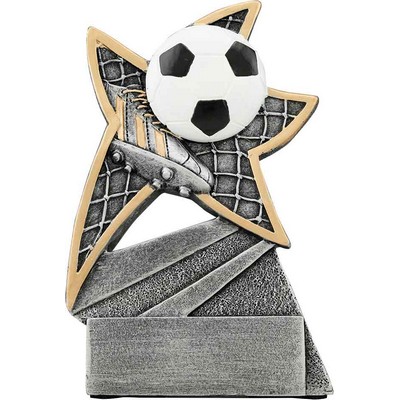 5 1/2" Soccer Jazz Star Resin