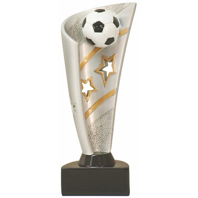 7" Soccer Banner Resin Trophy