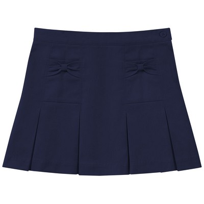 Classroom Uniforms Girls Stretch Bow Pocket Scooter Skirt