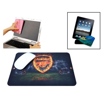 Dual Purpose Mouse Pad and Micro Fiber wipe